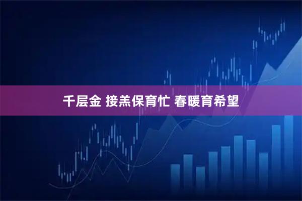 千层金 接羔保育忙 春暖育希望